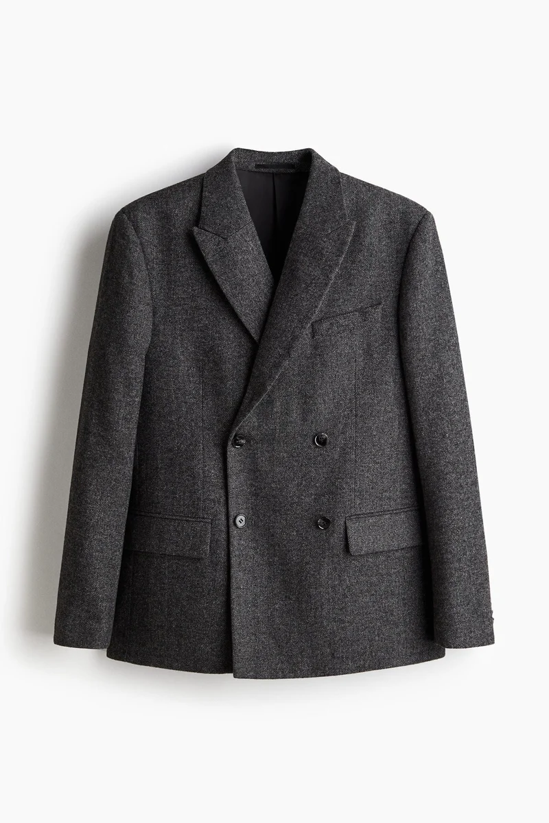 H&M  Relaxed Fit Double-breasted jacket for Men | Best Price UAE